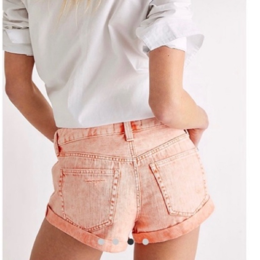 Free People Rolled Cuttoff Denim Shorts - Picture 3 of 14